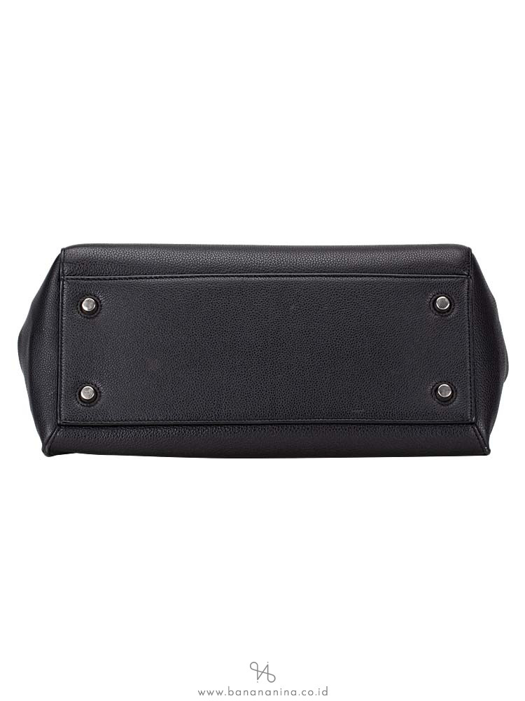 CELINE Grained Leather Medium Edge Black