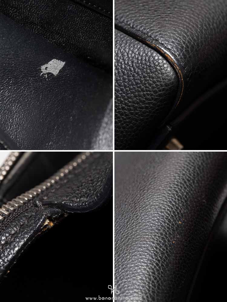 CELINE Grained Leather Medium Edge Black