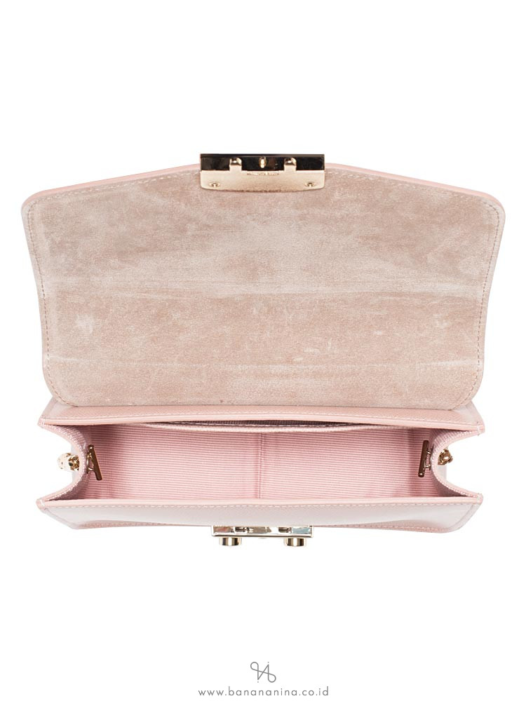 FURLA Metropolis Chain Shoulder Bag Moonstone Gold