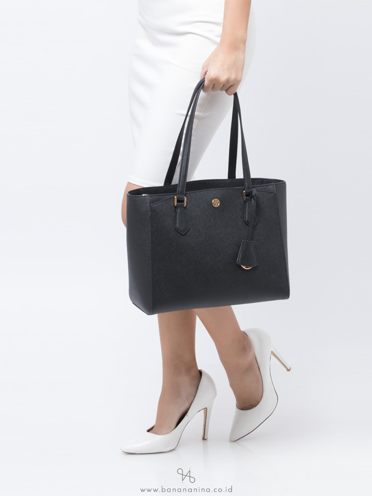 TORY BURCH Robinson Small Tote Black