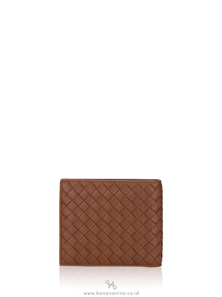 BOTTEGA VENETA Men Intrecciato Nappa Bifold Wallet Ebano
