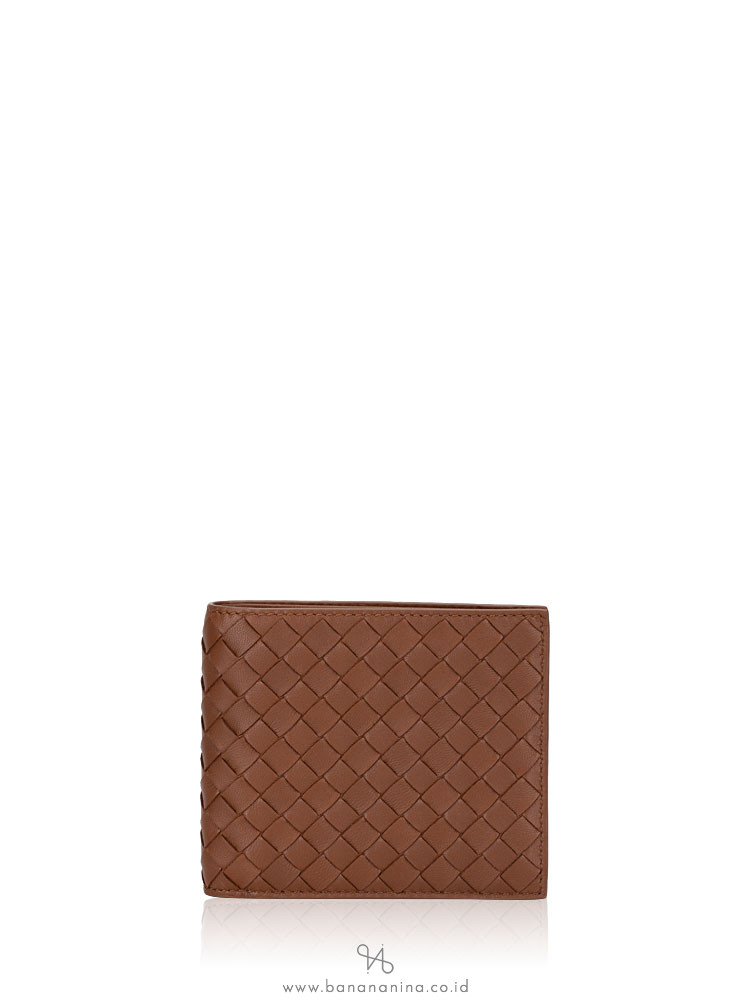 BOTTEGA VENETA Men Intrecciato Nappa Bifold Wallet Ebano