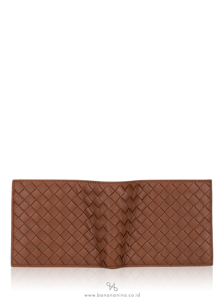 BOTTEGA VENETA Men Intrecciato Nappa Bifold Wallet Ebano