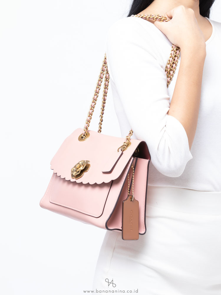 COACH 26733 Parker Tea Rose Turnlock Shoulder Bag Peony