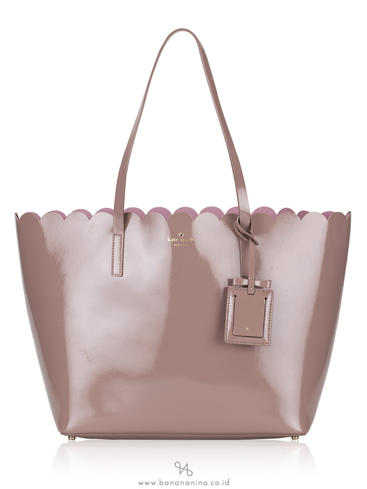 KATE SPADE Lily Avenue Patent Carrigan Porcini Rose Taupe