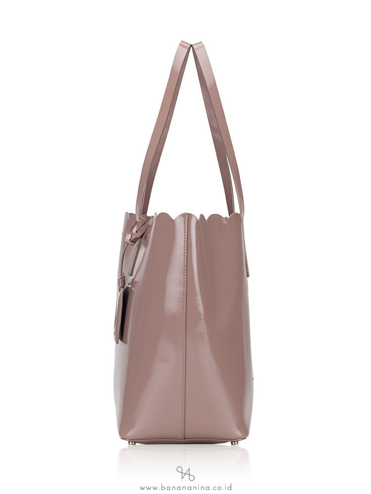 KATE SPADE Lily Avenue Patent Carrigan Porcini Rose Taupe