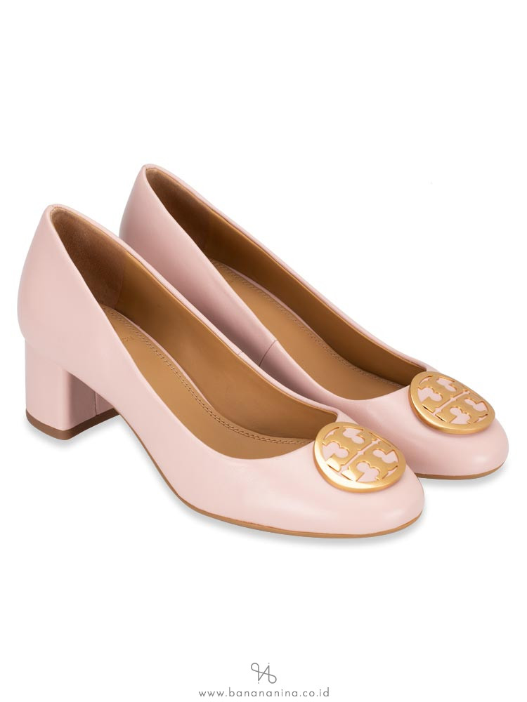 TORY BURCH Benton Leather Pump Sea Shell Pink Sz 6
