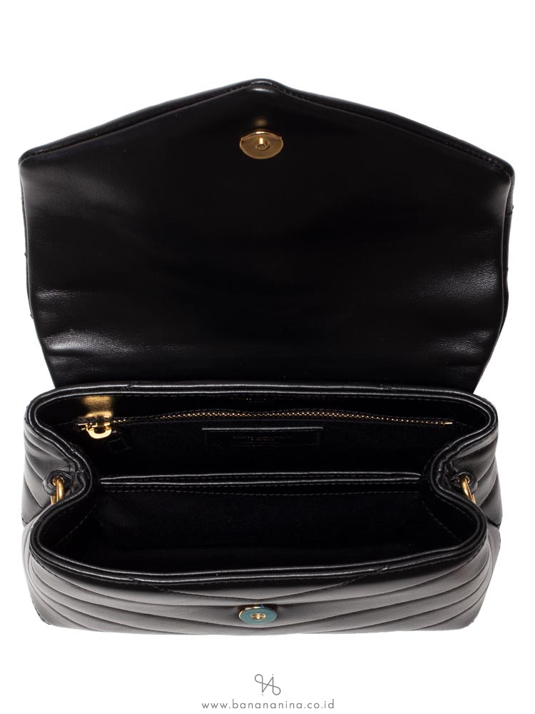 SAINT LAURENT Matelasse LouLou Toy Crossbody Black