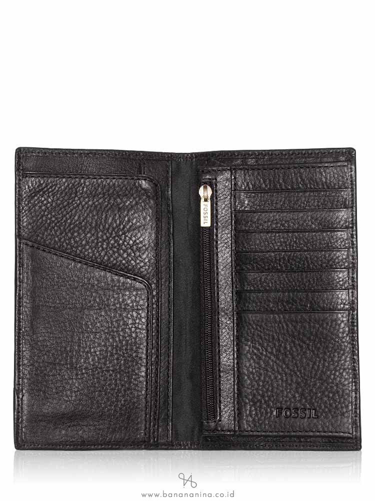 FOSSIL Men SML1398001 Lufkin Slim Executive Wallet Black