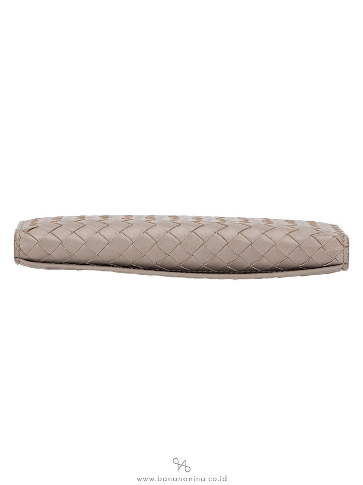 BOTTEGA VENETA Nappa Intrecciato Long Bifold Wallet Taupe