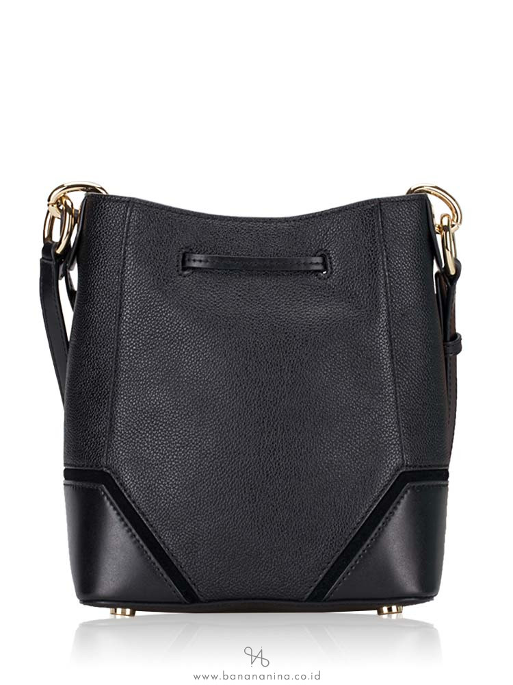 MICHAEL KORS Nicole Leather Small Bucket Bag Black