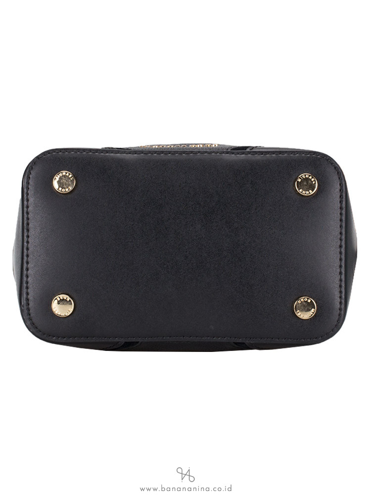 MICHAEL KORS Nicole Leather Small Bucket Bag Black
