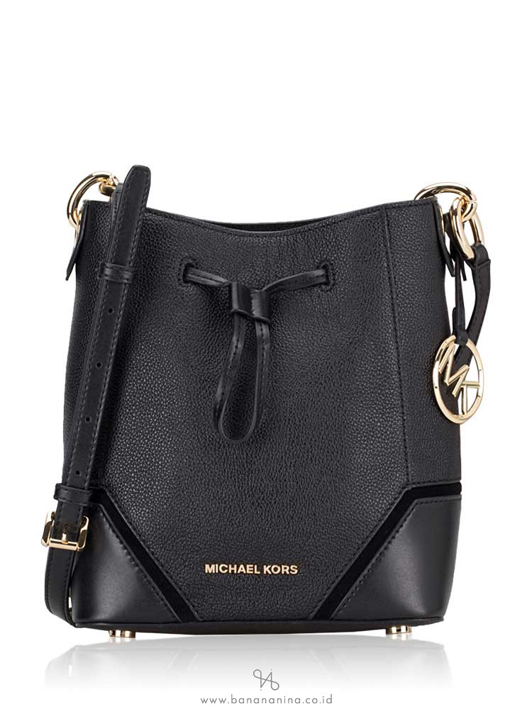 MICHAEL KORS Nicole Leather Small Bucket Bag Black