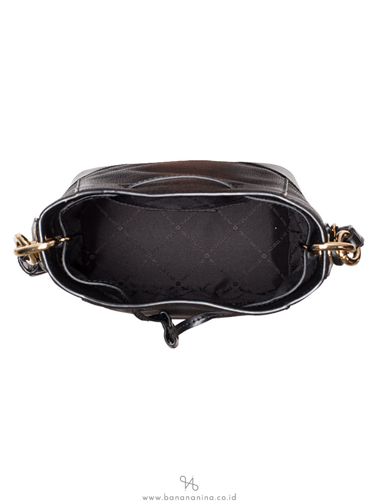 MICHAEL KORS Nicole Leather Small Bucket Bag Black