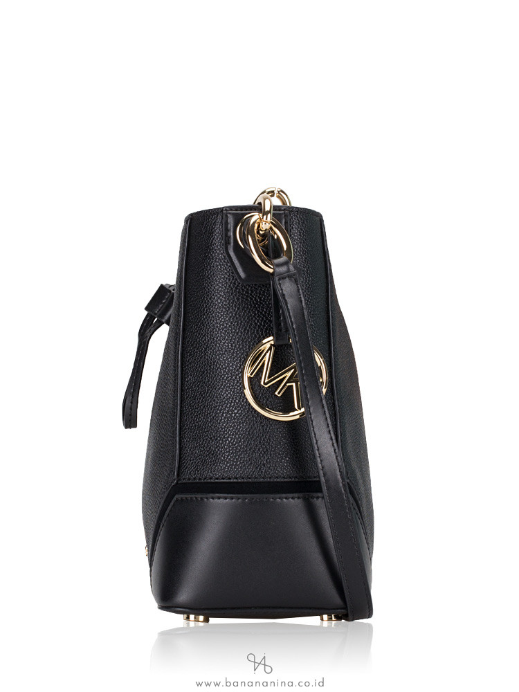 MICHAEL KORS Nicole Leather Small Bucket Bag Black