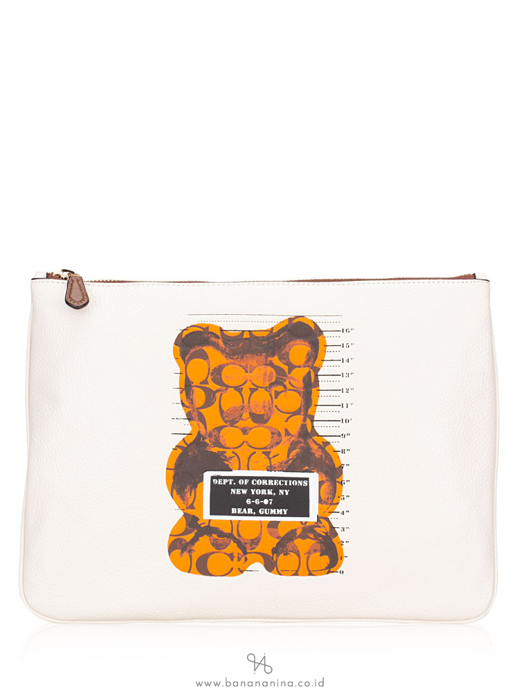 COACH 77886 Vandal Gummy Large Wristlet 30 Chalk Multi