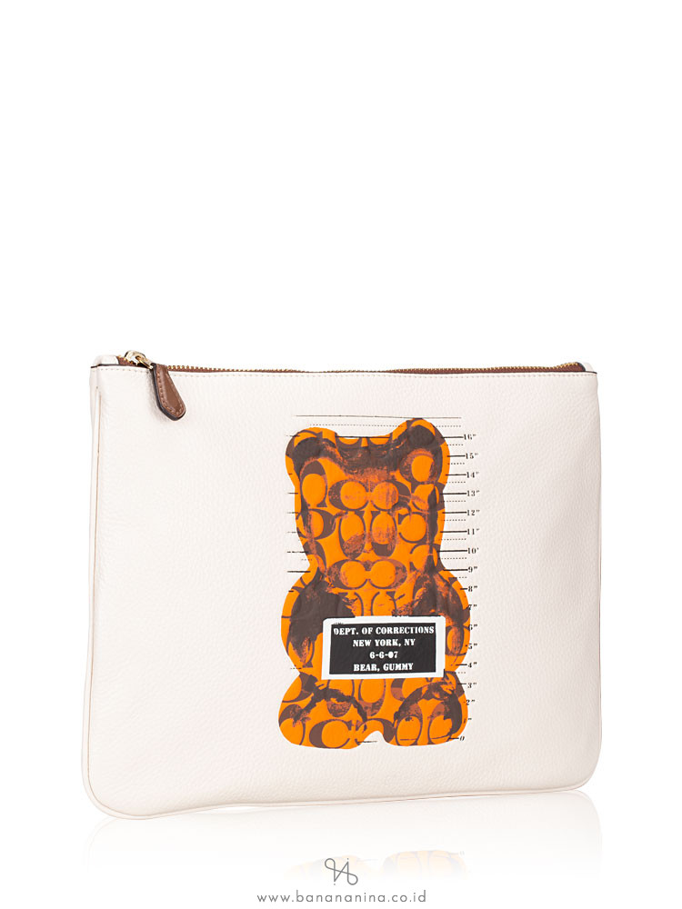 COACH 77886 Vandal Gummy Large Wristlet 30 Chalk Multi