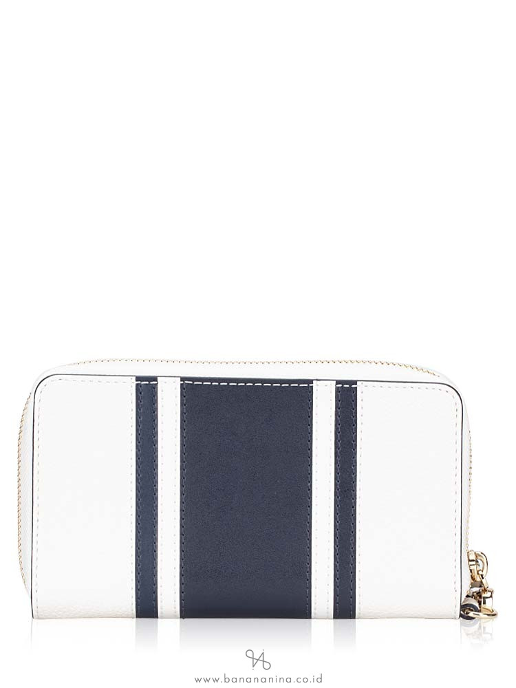 MICHAEL KORS Large Flat Multifunction Stripe Phone Case Optic Admiral