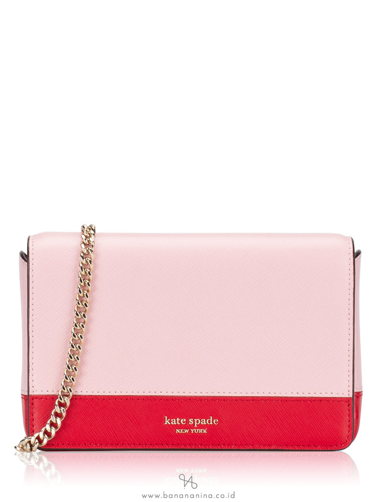 KATE SPADE Spencer Chain Wallet Crossbody Hot Chili Multi