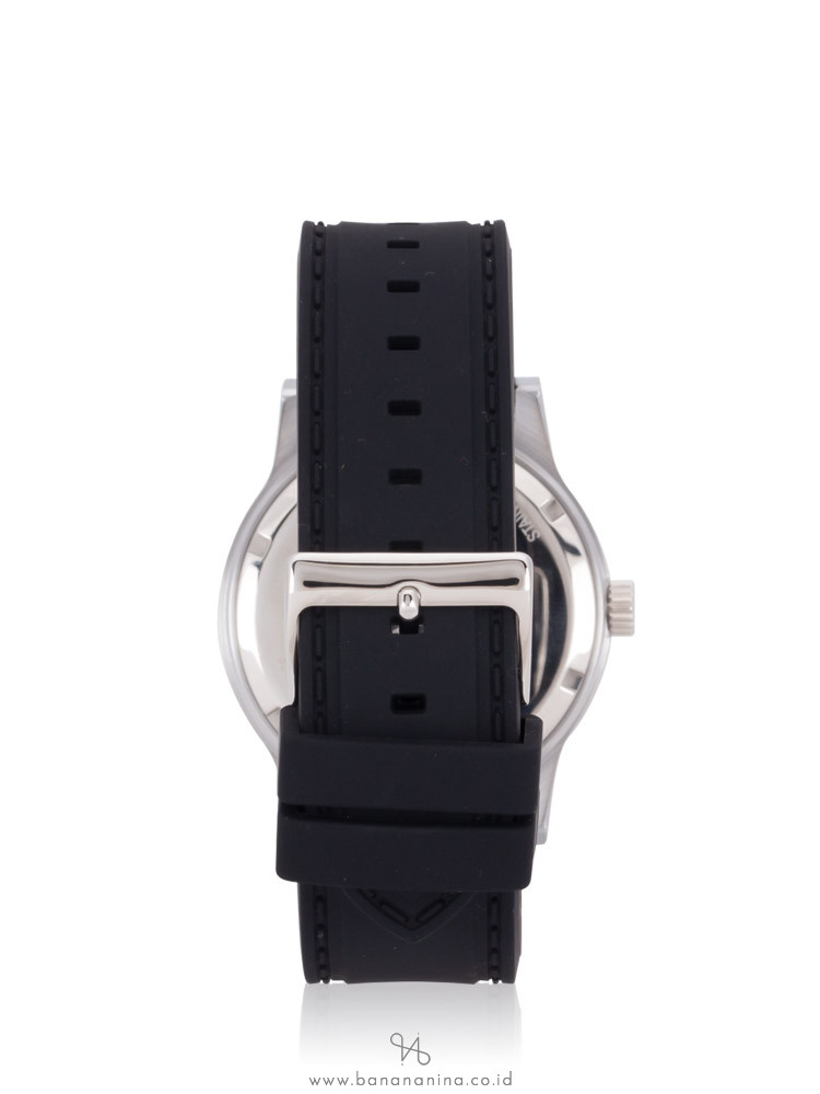 COACH Men W5015 Rivington Rubber Strap Watch Black Azure