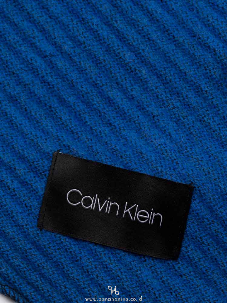 CALVIN KLEIN Pleated Double Faced Blanket Scarf Montana Sky