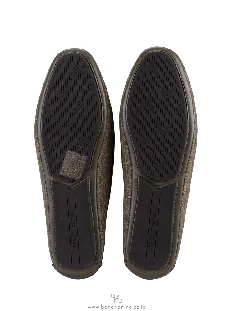MICHAEL KORS Lillie Signature Flats Olive Sz 8