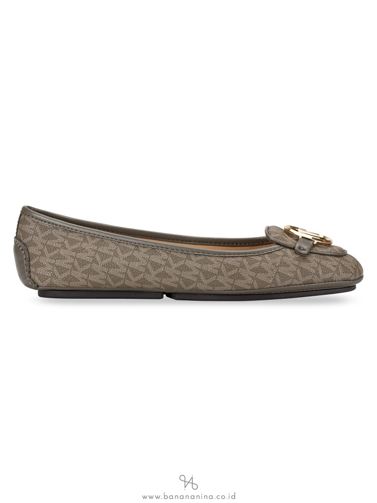 MICHAEL KORS Lillie Signature Flats Olive Sz 8