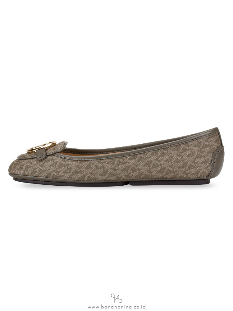 MICHAEL KORS Lillie Signature Flats Olive Sz 8