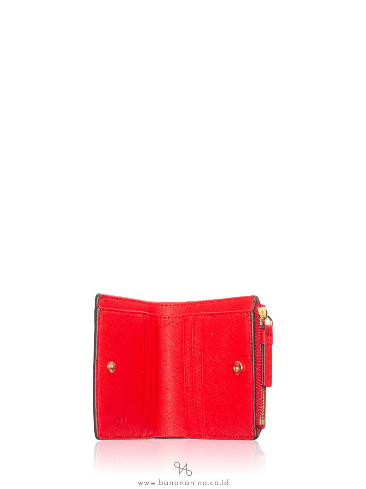 TORY BURCH Robinson Mini Wallet Brilliant Red
