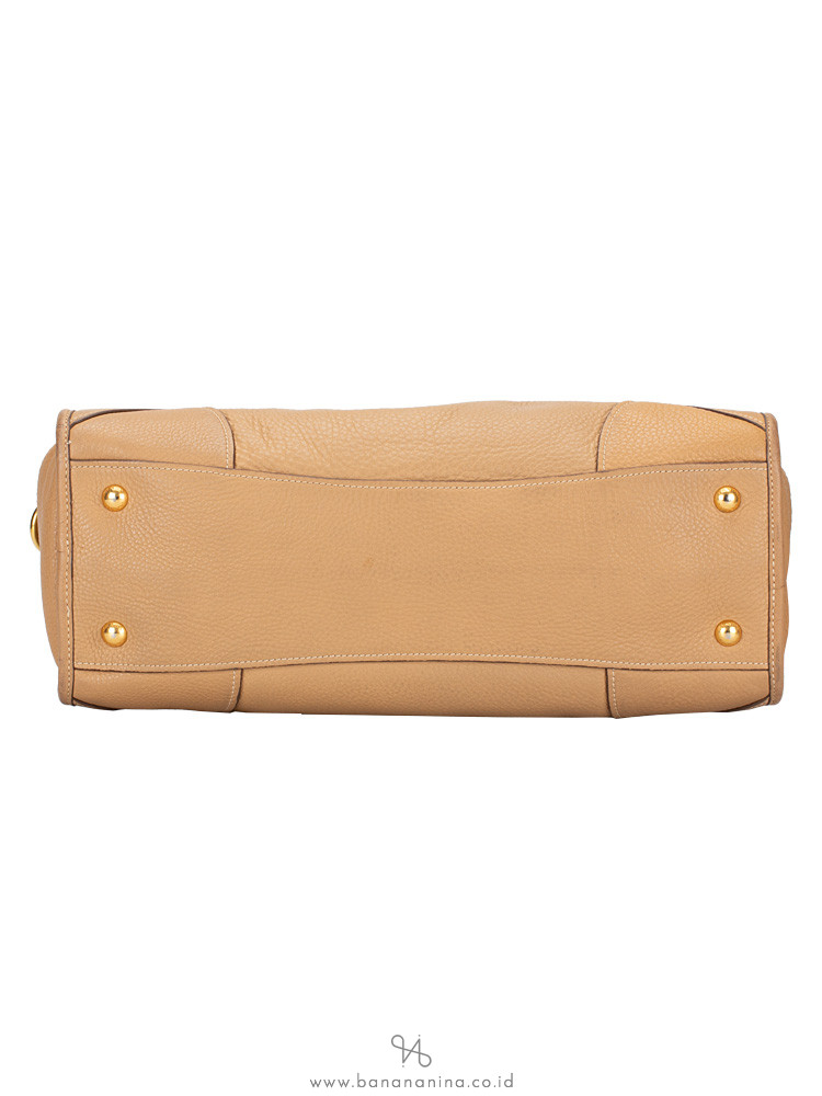 PRADA BL0805 Vitello Daino Bauletto Pomice