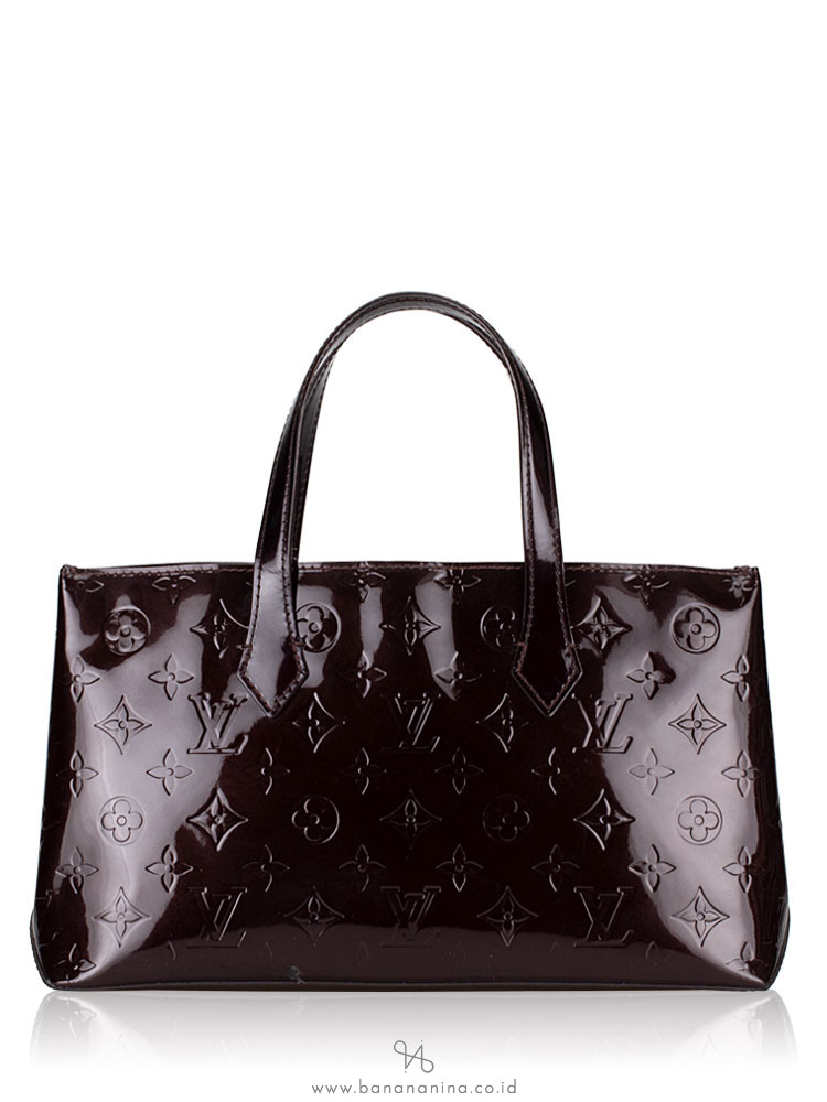 LOUIS VUITTON Monogram Vernis Wilshire PM Amarante