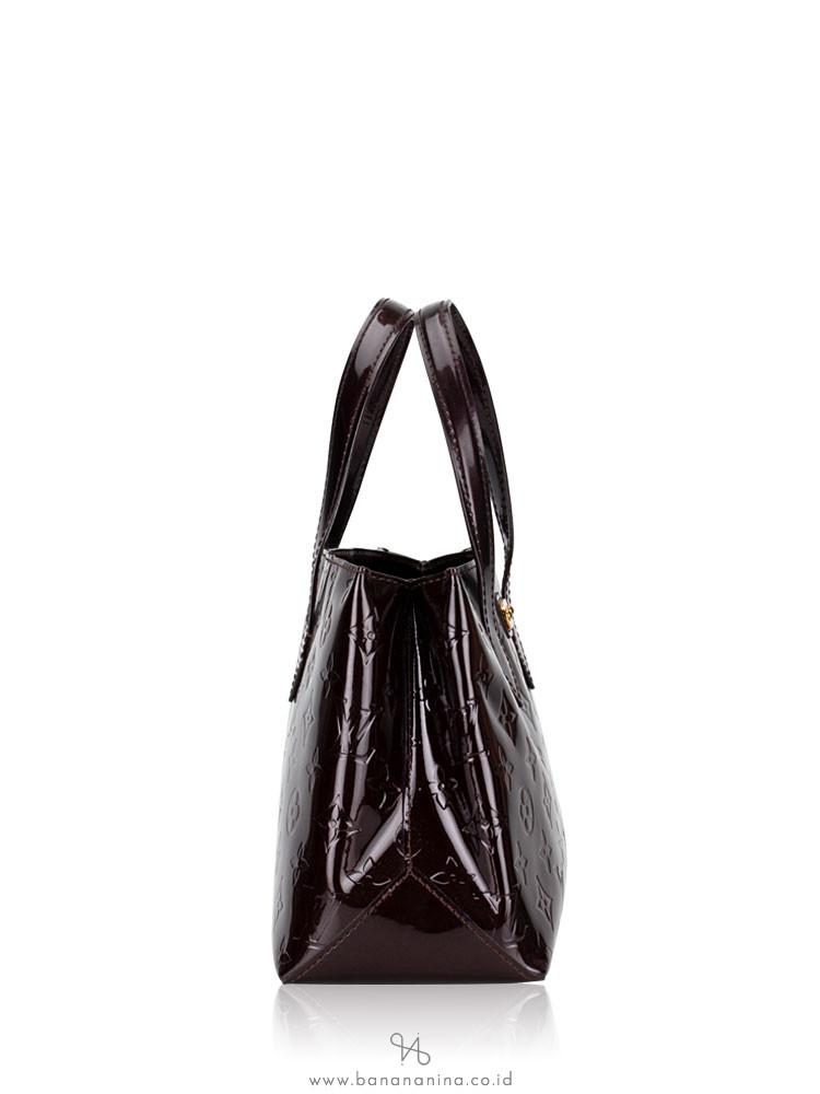 LOUIS VUITTON Monogram Vernis Wilshire PM Amarante