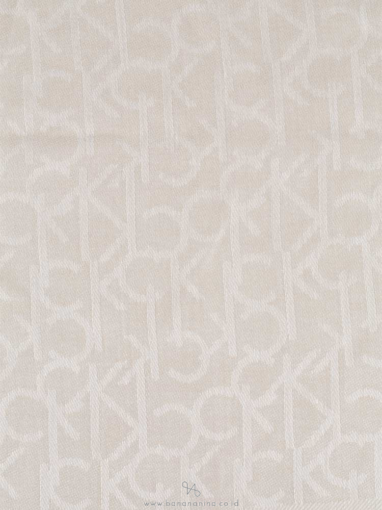 CALVIN KLEIN Signature Fray Trim Scarf Latte
