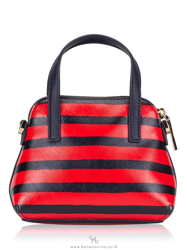 KATE SPADE Julia Street Stripe Mini Maise French Navy Red
