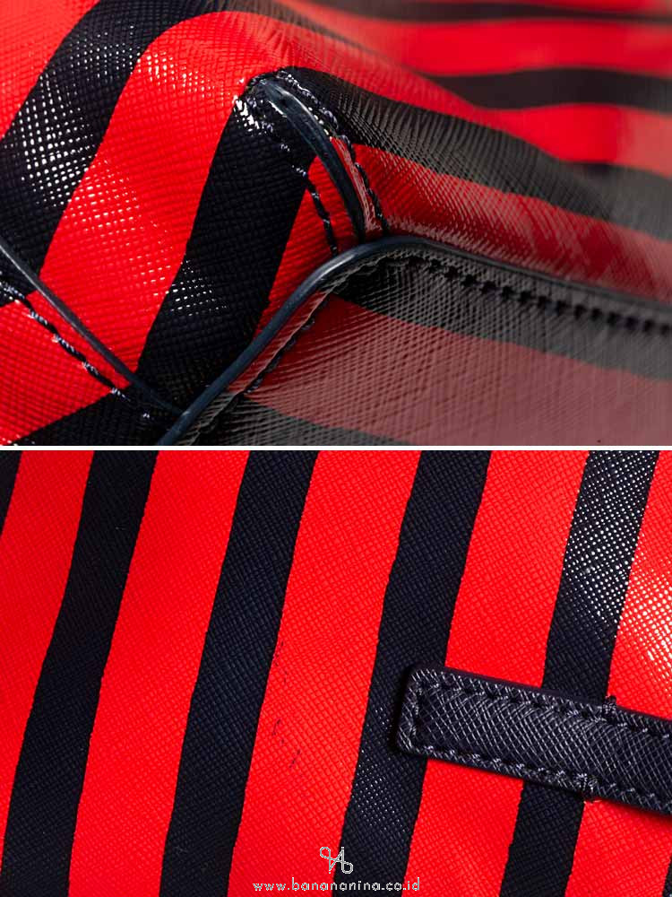 KATE SPADE Julia Street Stripe Mini Maise French Navy Red
