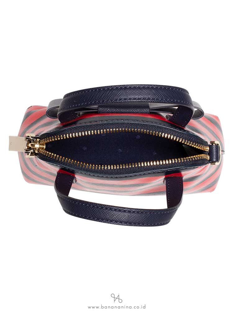 KATE SPADE Julia Street Stripe Mini Maise French Navy Red