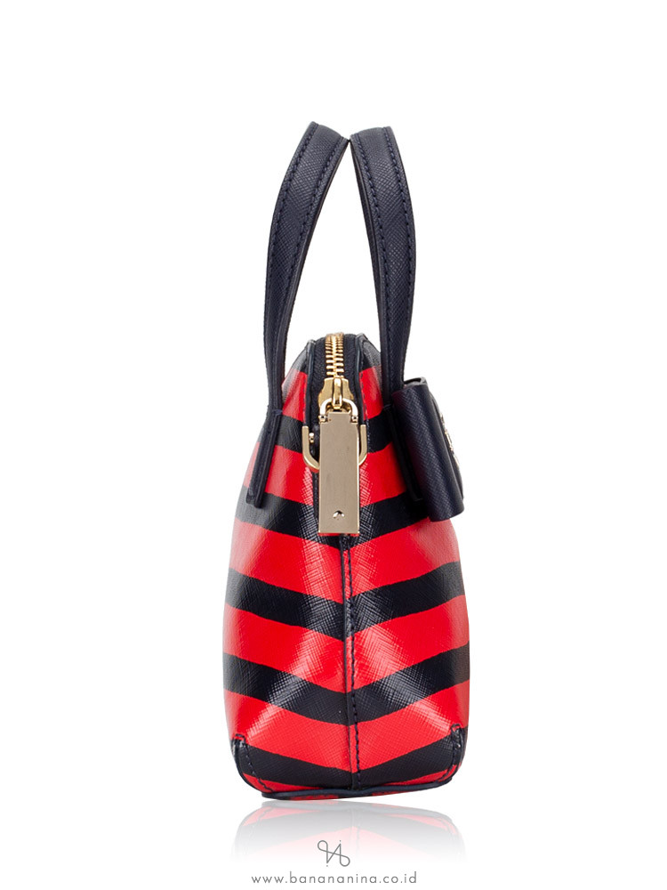 KATE SPADE Julia Street Stripe Mini Maise French Navy Red