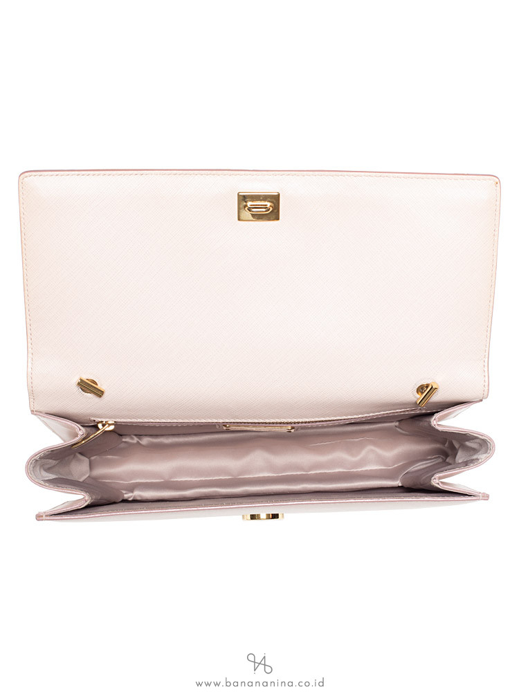 SALVATORE FERRAGAMO Vara Ginny Crossbody Nude