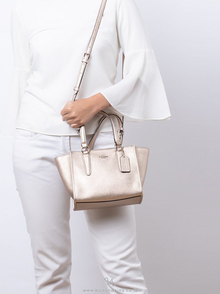 COACH 29125 Metallic Crossgrain Crosby 21 Platinum