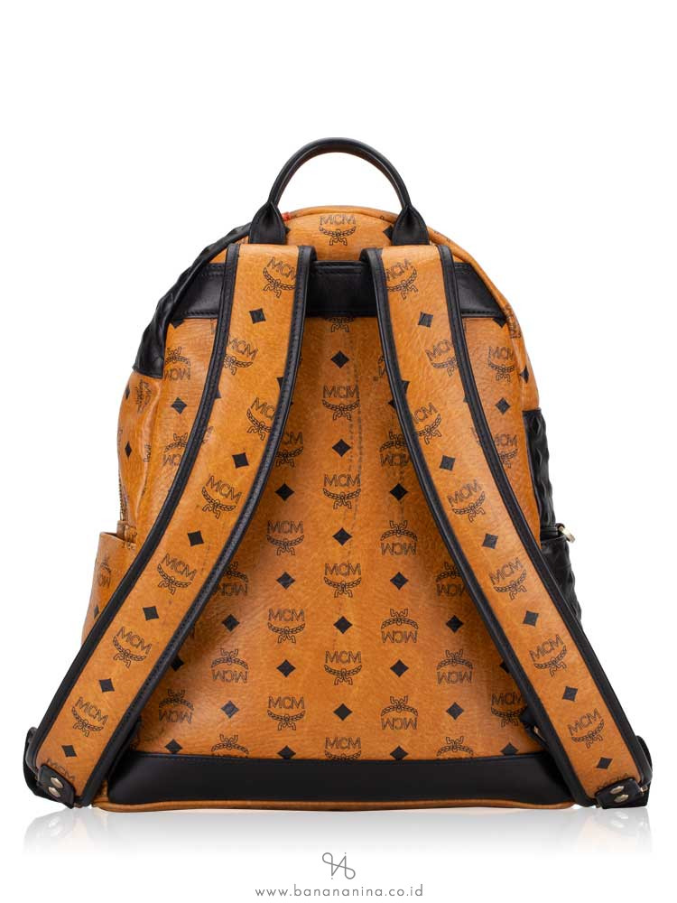 MCM Visetos Munich Lion Backpack Cognac