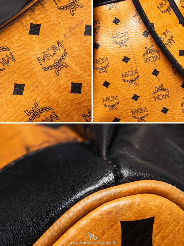 MCM Visetos Munich Lion Backpack Cognac