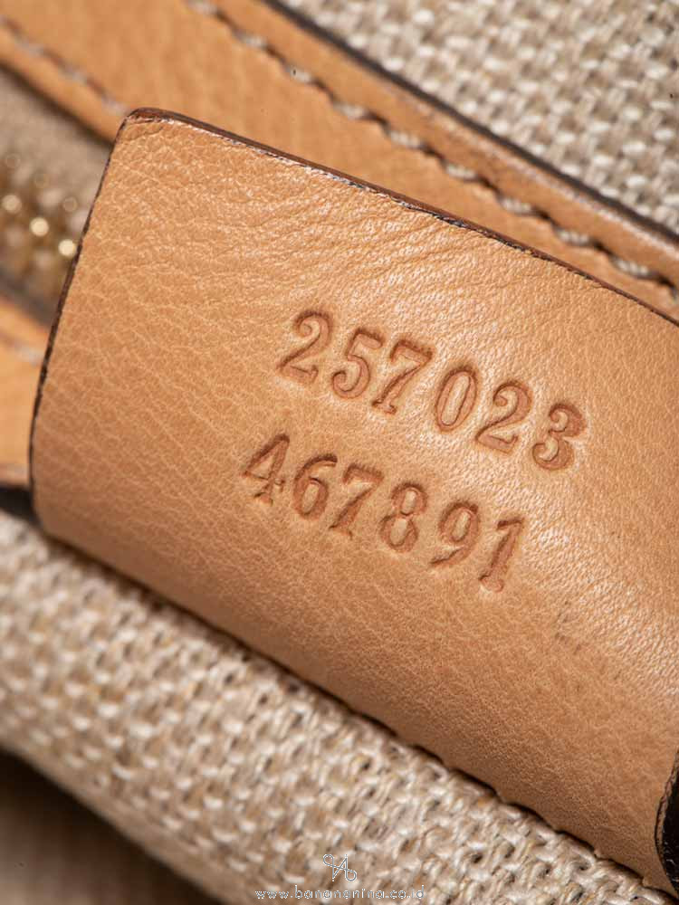 GUCCI GG Canvas Marrakech Tote Beige Brown