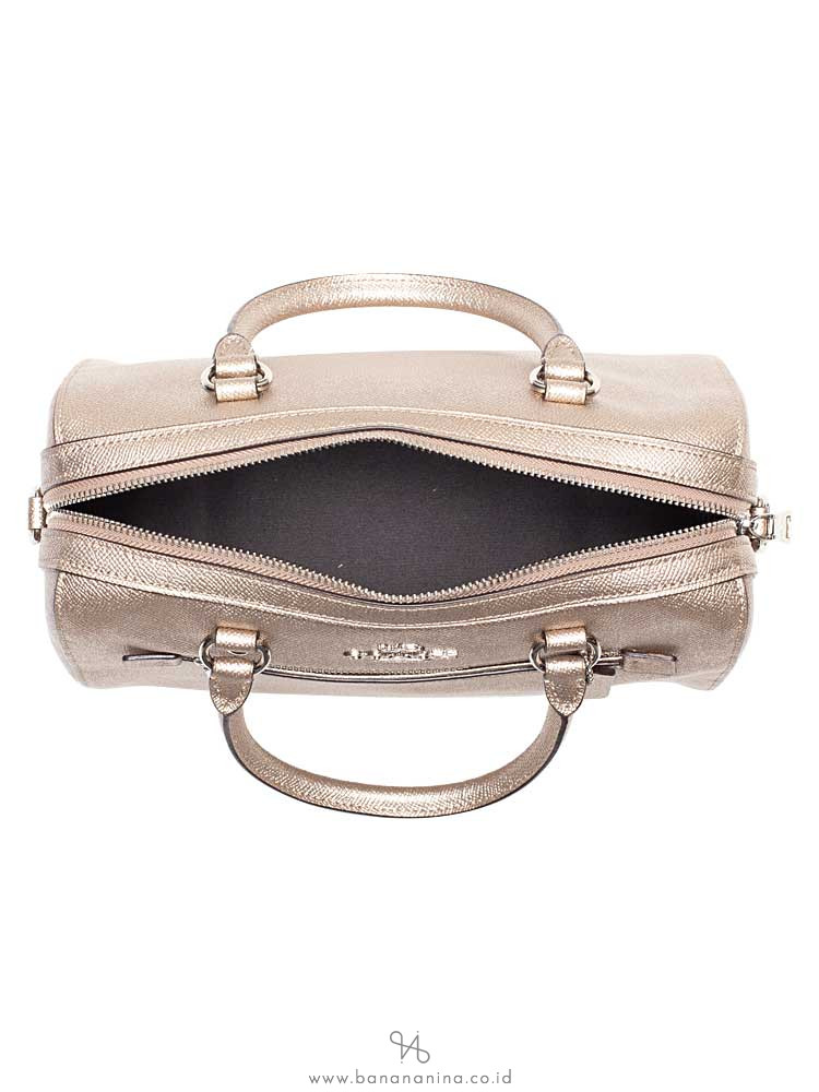 COACH 79954 Metallic Rowan Satchel Platinum
