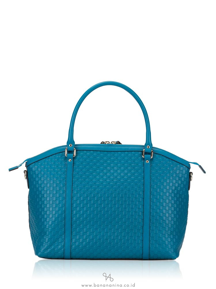 GUCCI Micro Guccissima Satchel Teal