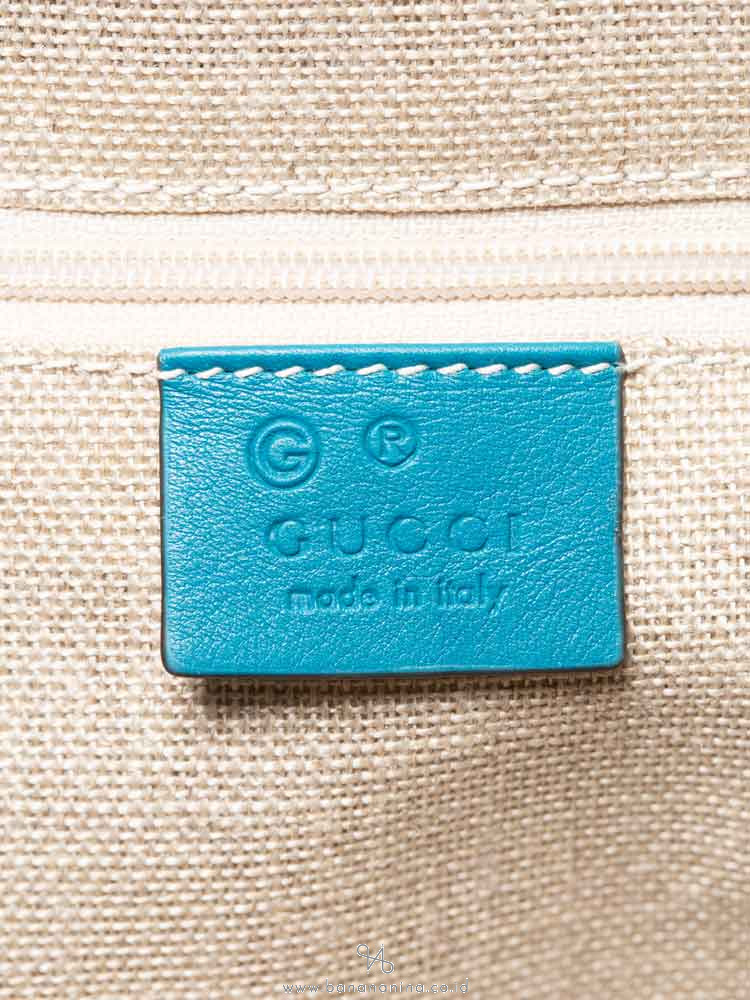 GUCCI Micro Guccissima Satchel Teal