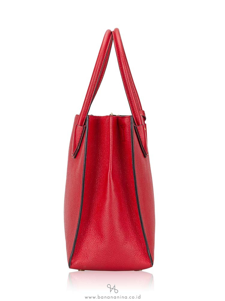 MICHAEL KORS Mercer Leather Large Tote Bright Red