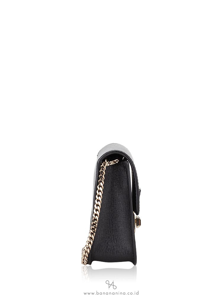 FURLA Bella XL Saffiano Crossbody Black