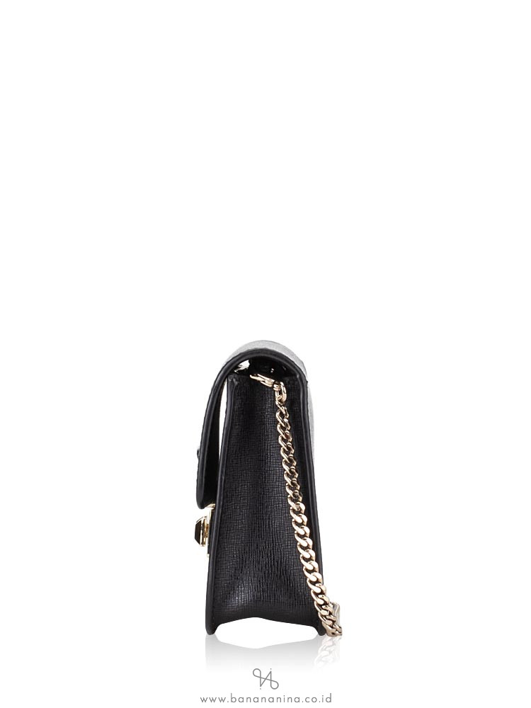 FURLA Bella XL Saffiano Crossbody Black