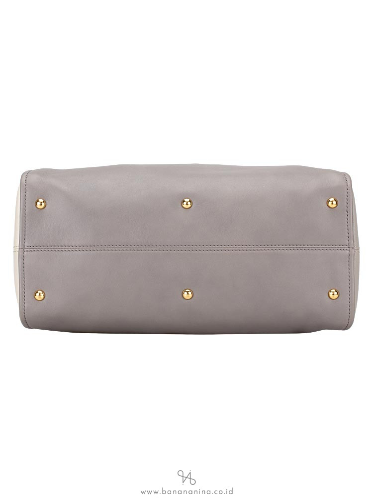 FENDI Large Tri-Color Chameleon Tote Ivory Grey