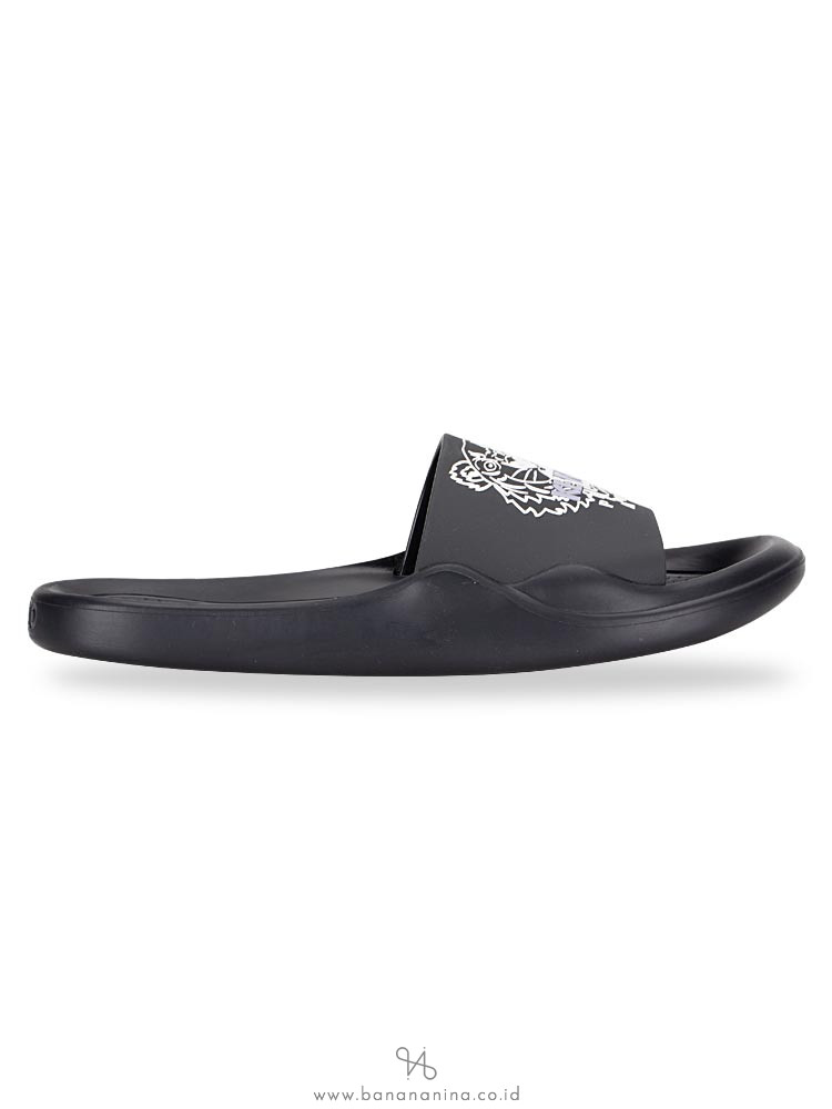 KENZO Men Tiger Pool Slide Sandal Black White Sz 41